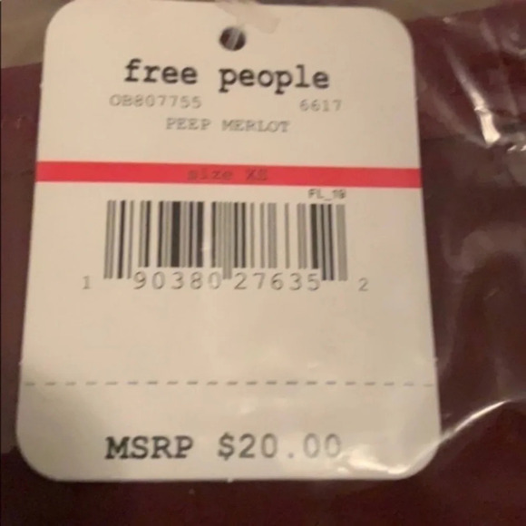 Free People merlot Zoey bikini panty XS New With Tags - Picture 4 of 6
